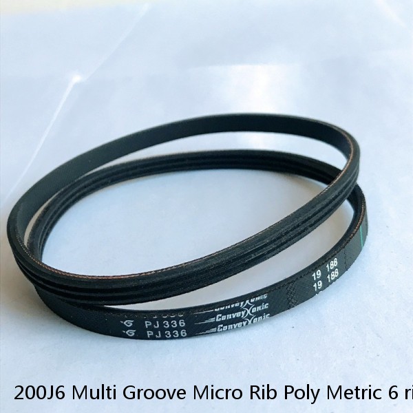 200J6 Multi Groove Micro Rib Poly Metric 6 ribbed V Belt 200-J-6 200 J 6