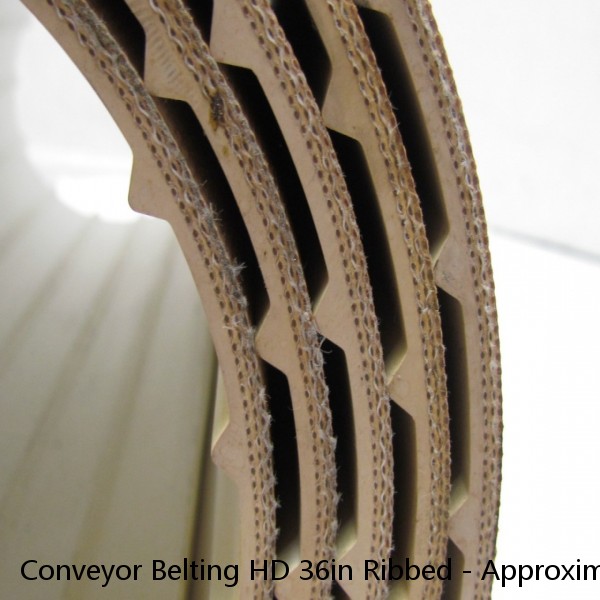 Conveyor Belting HD 36in Ribbed - Approximately 125 Ft.